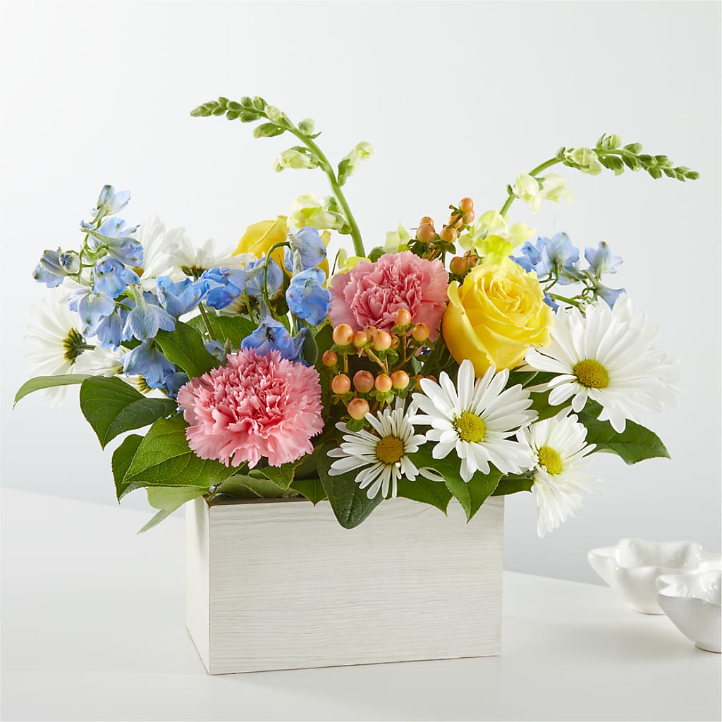 Sun Salutation Box Bouquet – Holtschlag Florist, Quincy IL