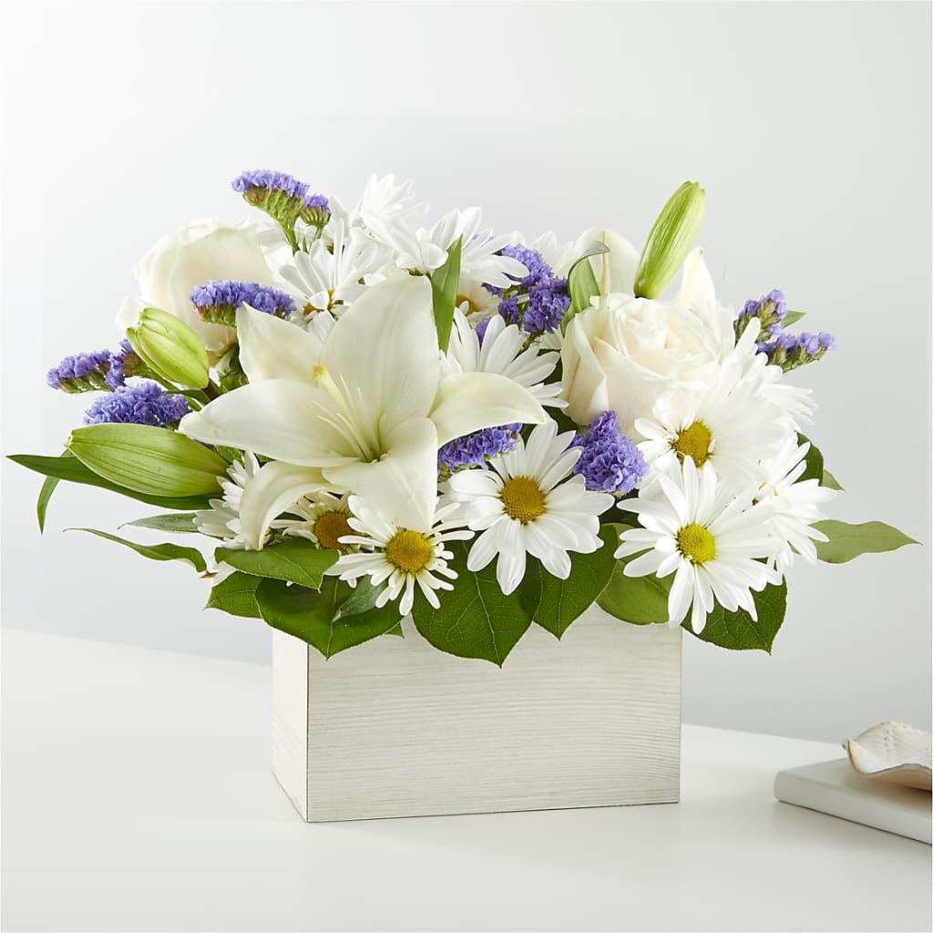 Beyond Blue Box Bouquet – Holtschlag Florist, Quincy IL