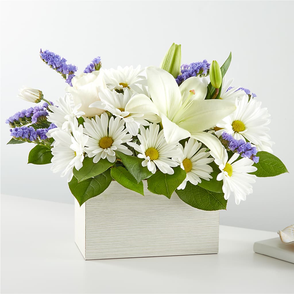 Beyond Blue Box Bouquet – Holtschlag Florist, Quincy IL