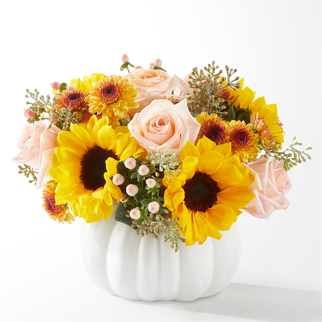 Pumpkin to Talk About Bouquet – Holtschlag Florist, Quincy IL