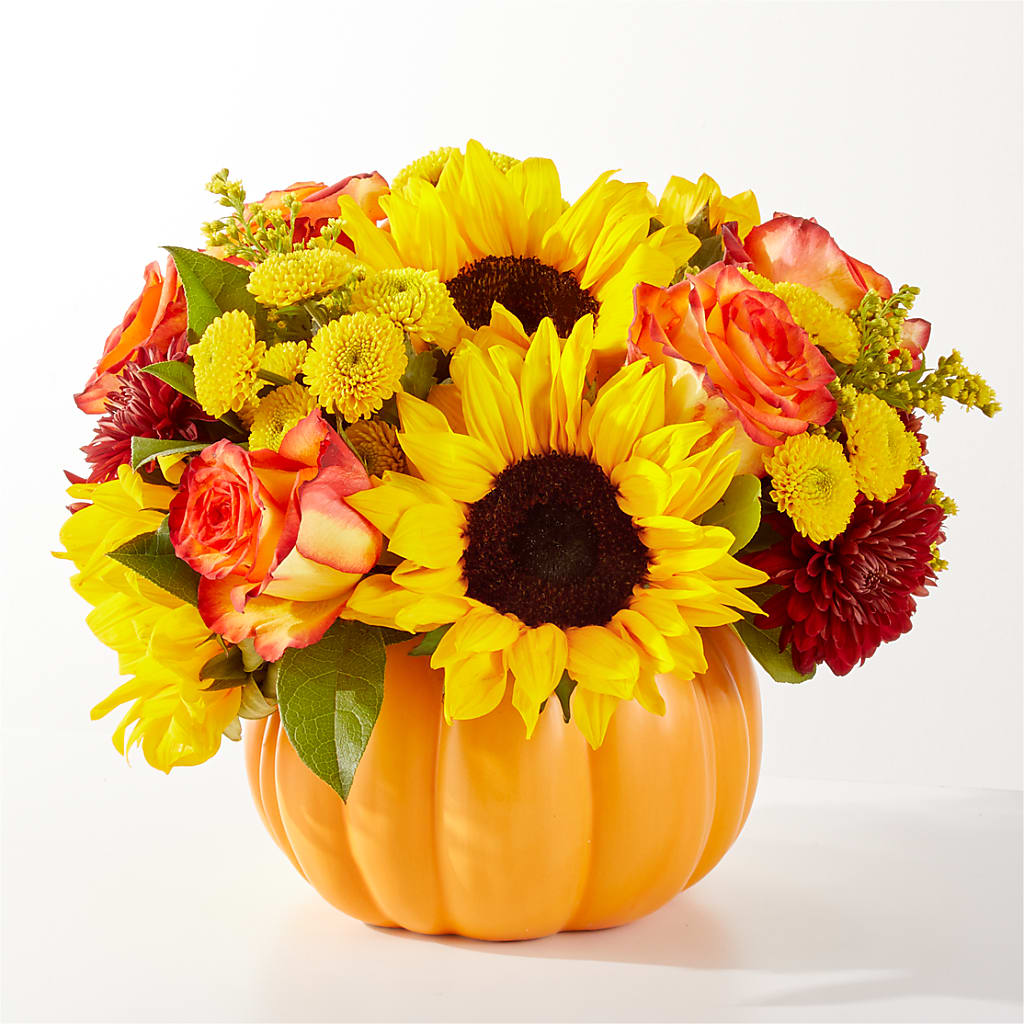 Golden Gourd Pumpkin Bouquet – Holtschlag Florist, Quincy IL