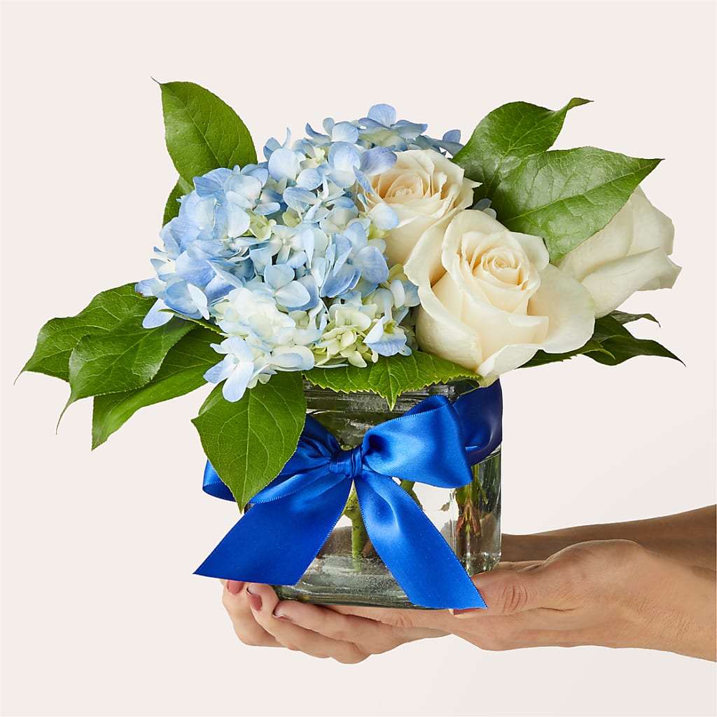 Sky Blue Delight Bouquet – Holtschlag Florist, Quincy IL