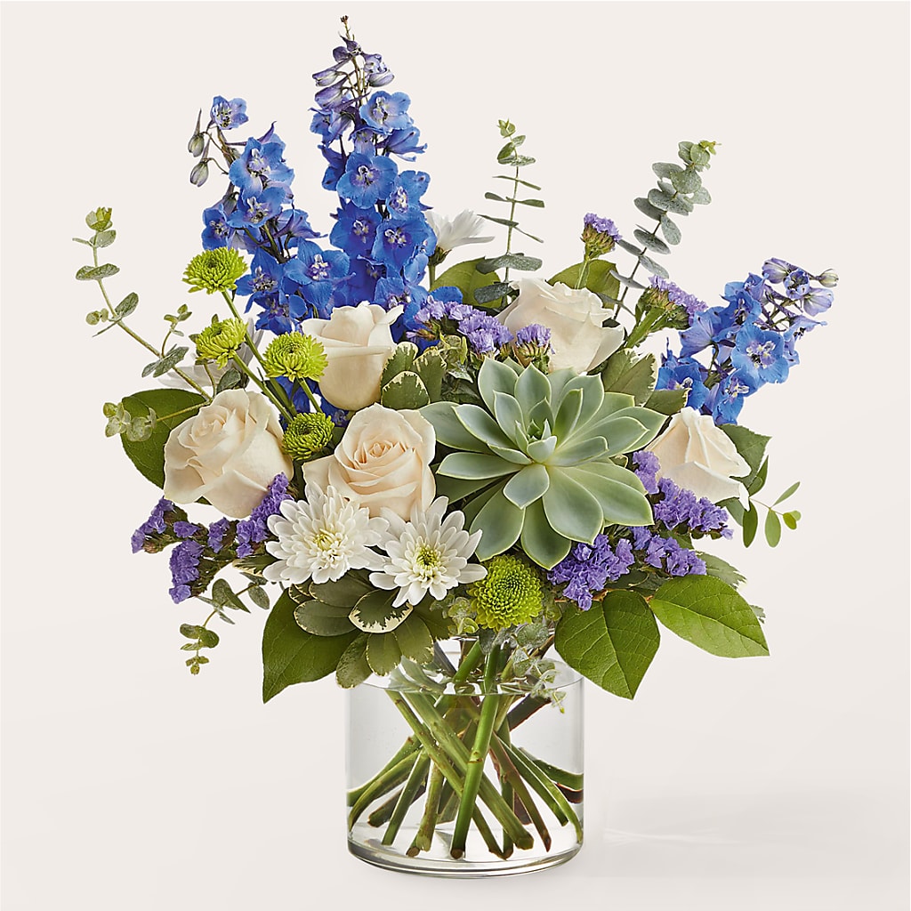 Cerulean Waves Bouquet – Holtschlag Florist, Quincy IL