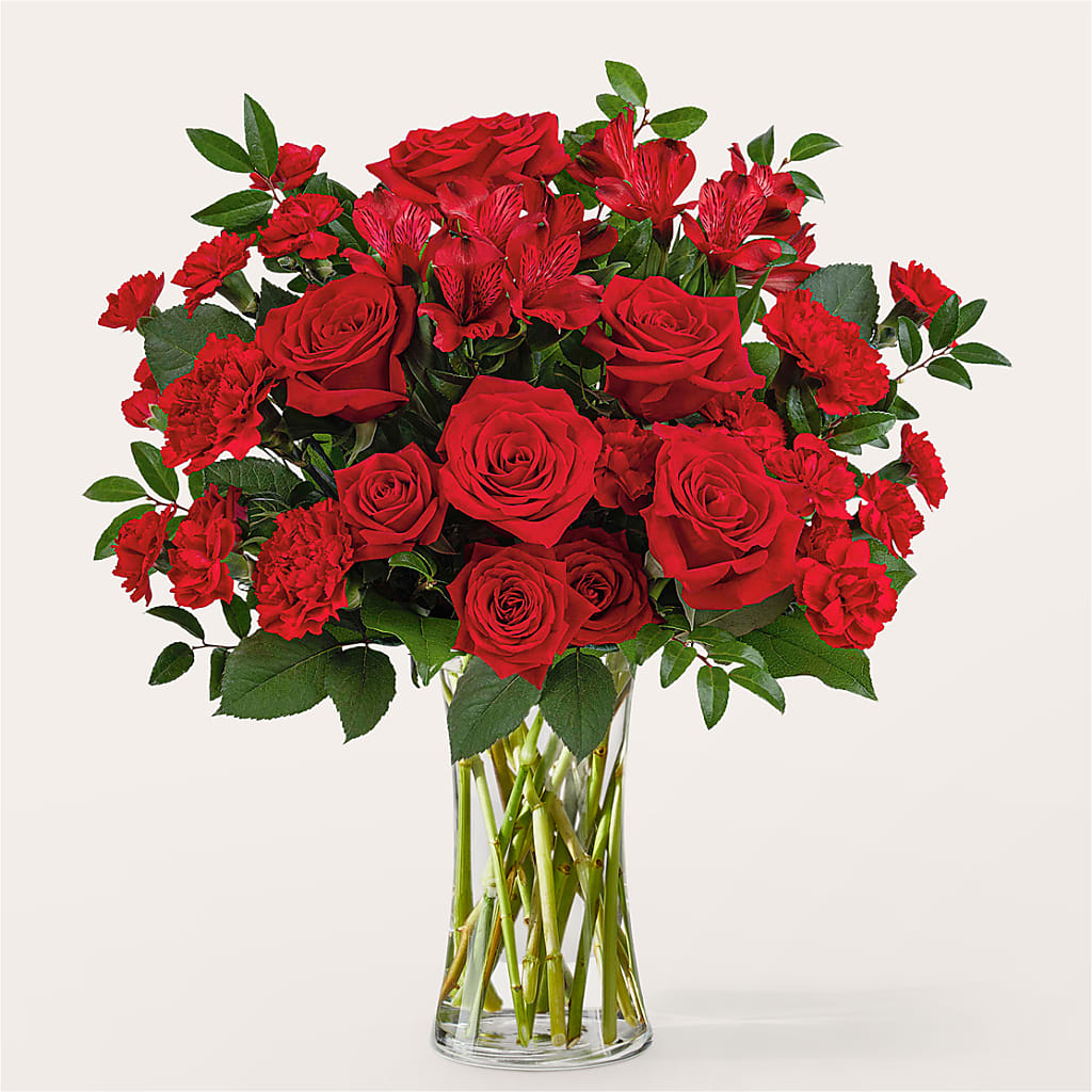 Brilliant Ruby Bouquet – Holtschlag Florist, Quincy IL