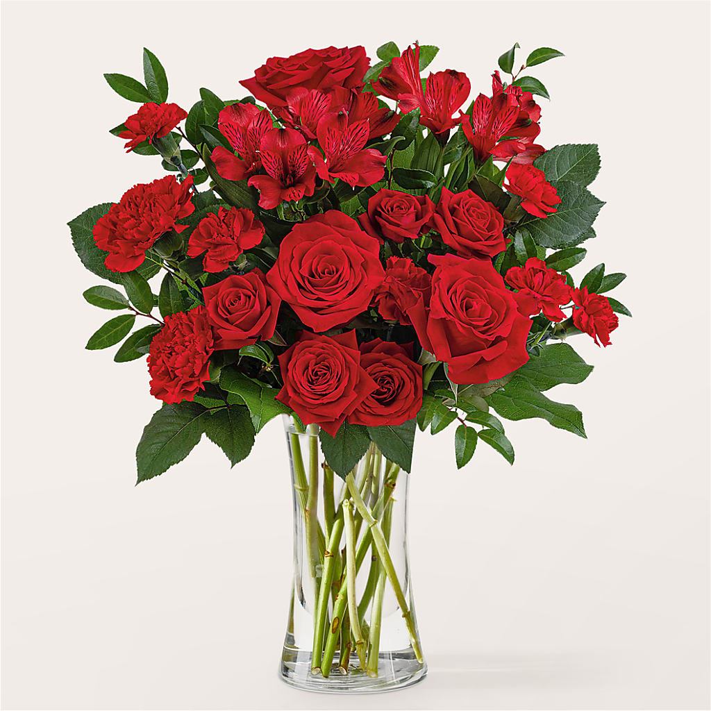 Brilliant Ruby Bouquet – Holtschlag Florist, Quincy IL