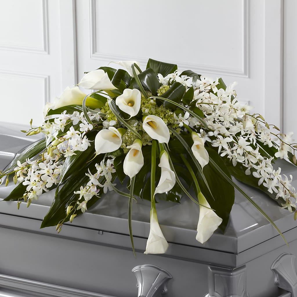 Angel Wings Casket Spray – Holtschlag Florist, Quincy IL