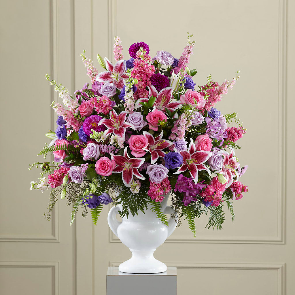 Peaceful Tribute Arrangement – Holtschlag Florist, Quincy IL