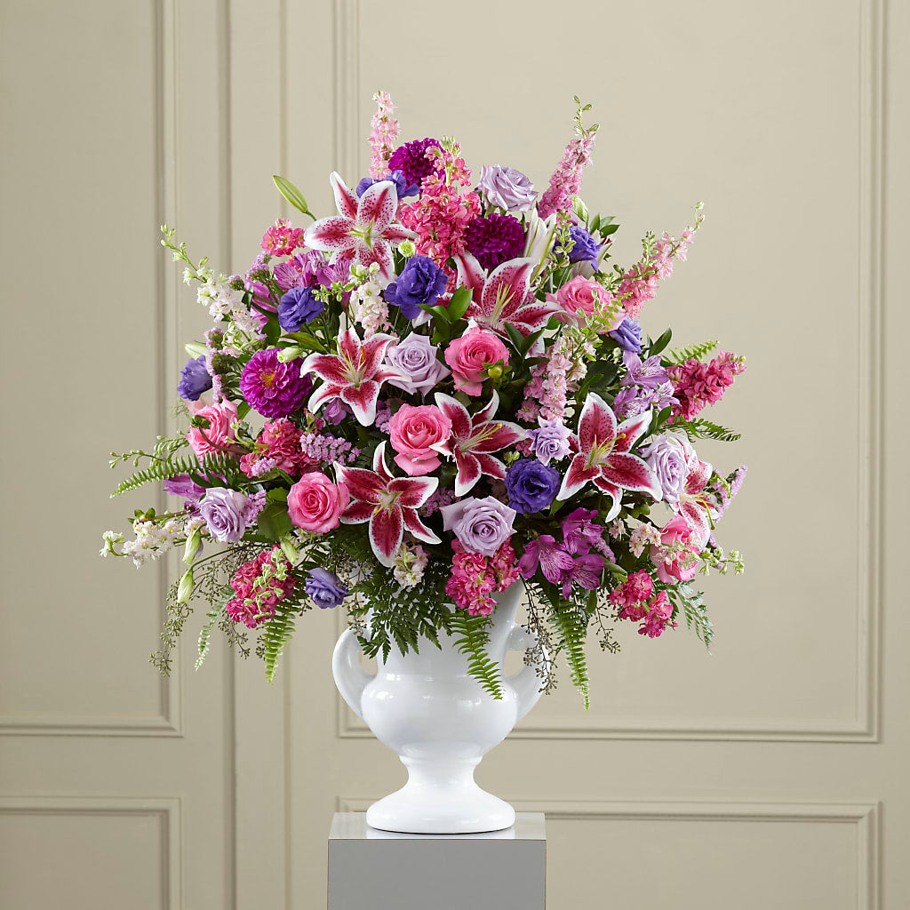 Peaceful Tribute Arrangement – Holtschlag Florist, Quincy IL