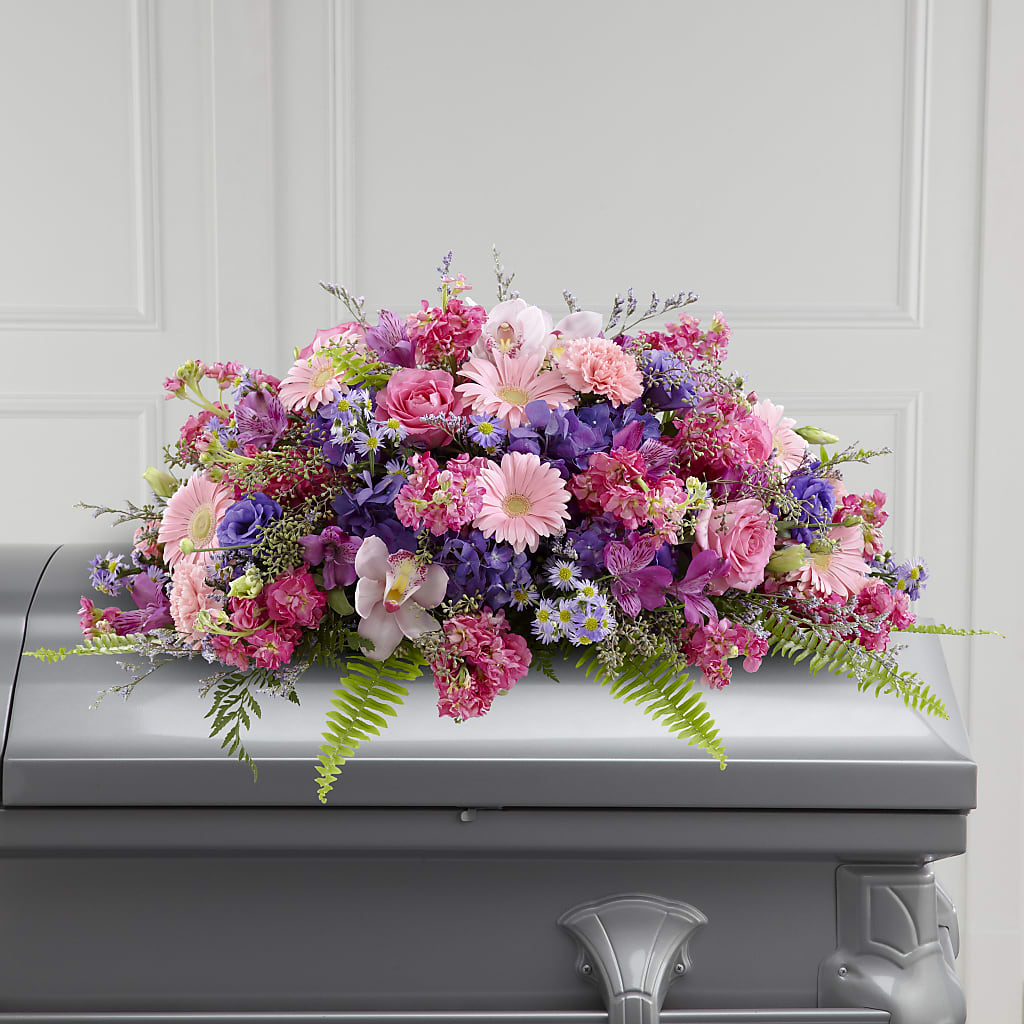 Glorious Garden Casket Spray – Holtschlag Florist, Quincy IL