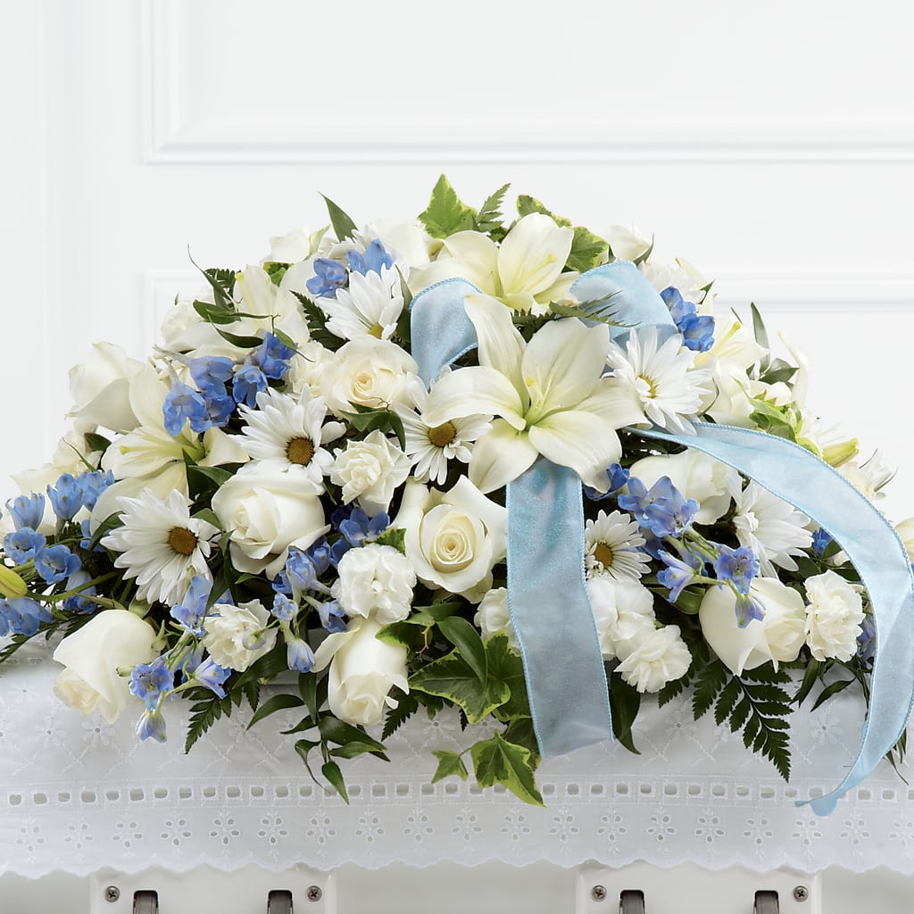 Tender Treasure Casket Spray – Holtschlag Florist, Quincy IL