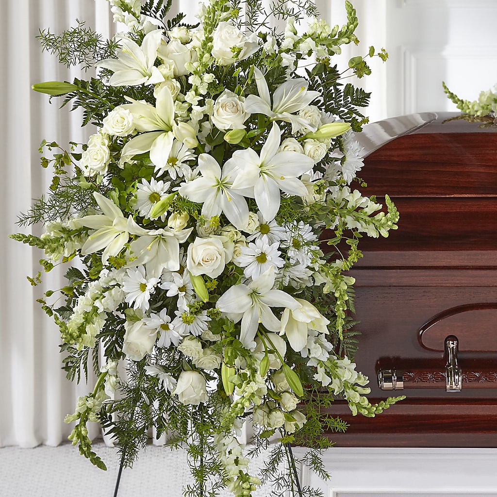 Loving Thoughts Standing Spray – Holtschlag Florist, Quincy IL