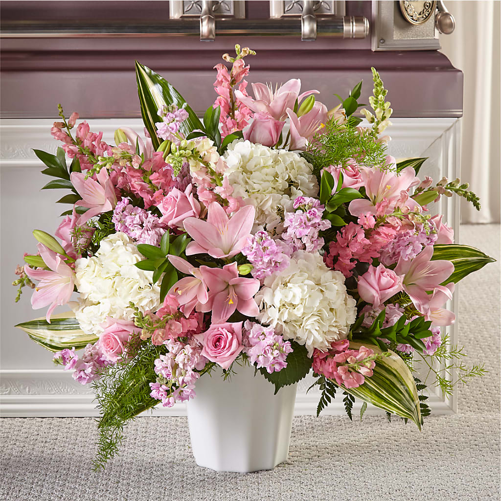 Simply Serene Floor Basket – Holtschlag Florist, Quincy IL