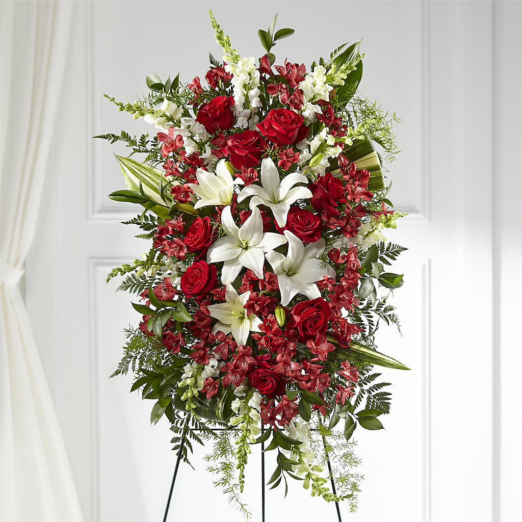 Everlasting Memory Standing Spray – Holtschlag Florist, Quincy IL