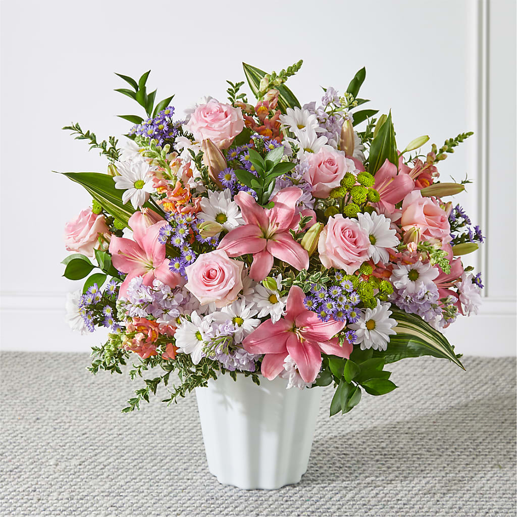 Abundant Compassion Floor Basket – Holtschlag Florist, Quincy IL