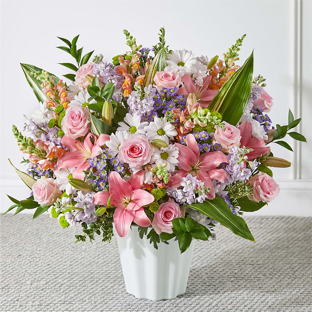 Abundant Compassion Floor Basket – Holtschlag Florist, Quincy IL