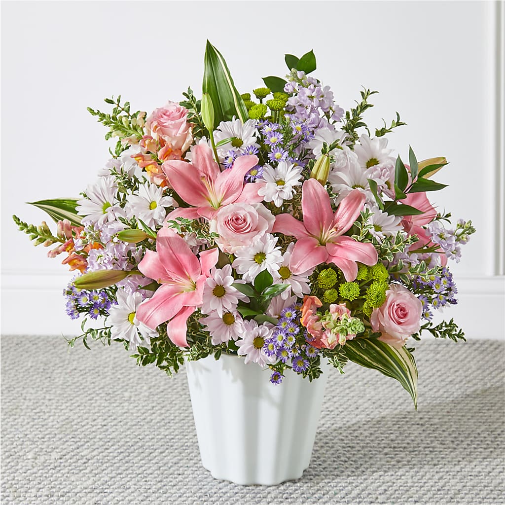Abundant Compassion Floor Basket – Holtschlag Florist, Quincy IL