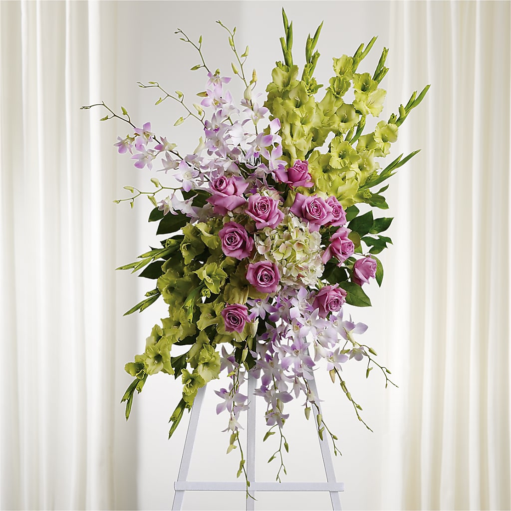 Lasting Legacy Standing Spray – Holtschlag Florist, Quincy IL