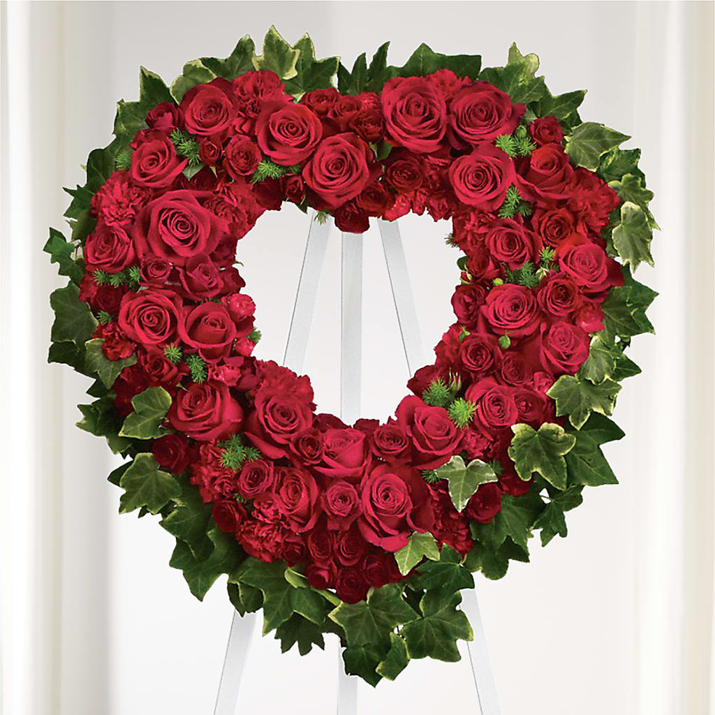 Wholehearted Standing Spray – Holtschlag Florist, Quincy IL