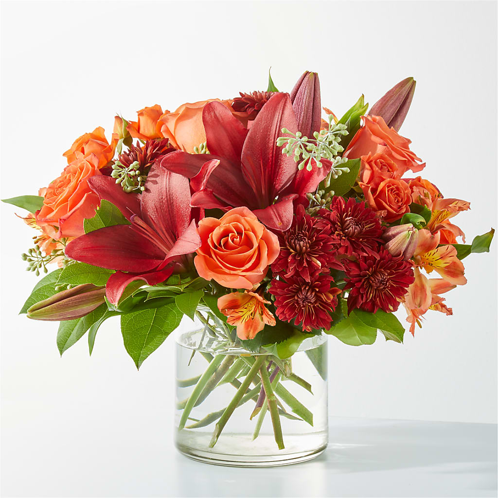 Crimson Leaves Bouquet – Holtschlag Florist, Quincy IL