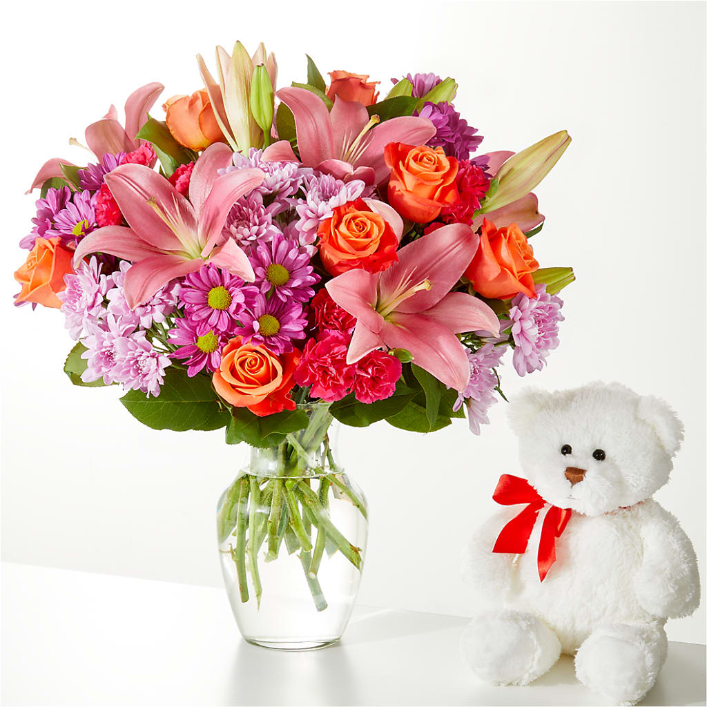 One and Only Bouquet and Bear Bundle –  Holtschlag Florist, Quincy IL