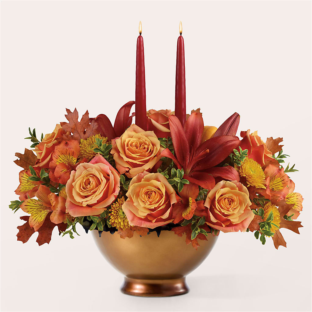Harvest Table Centerpiece –  Holtschlag Florist, Quincy IL