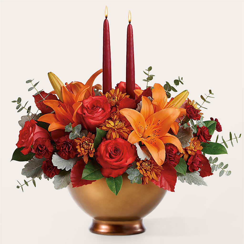 Fruits of Fall Centerpiece –  Holtschlag Florist, Quincy IL