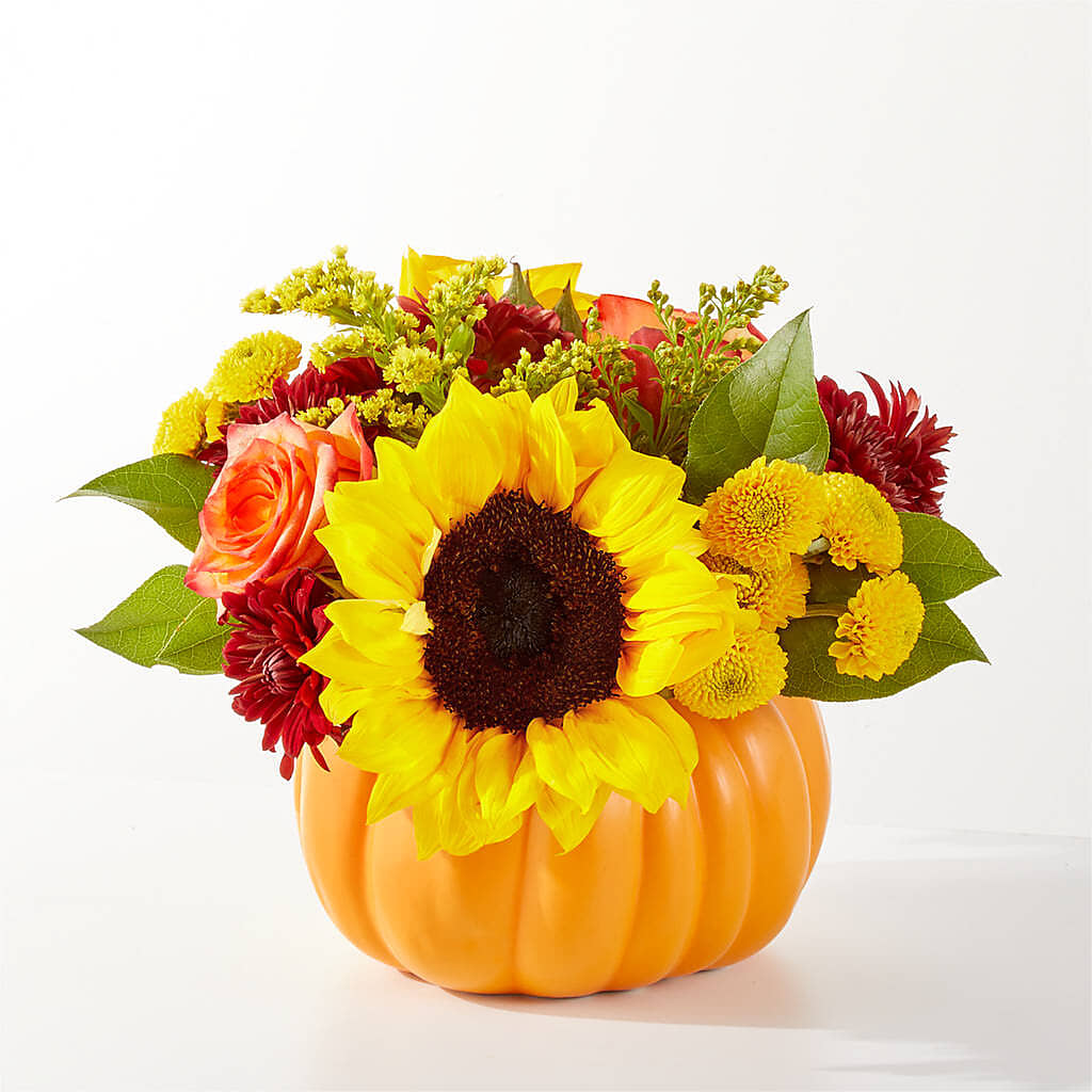 Golden Gourd Pumpkin Bouquet –  Holtschlag Florist, Quincy IL
