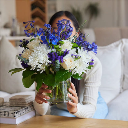 Cerulean Waves Bouquet –  Holtschlag Florist, Quincy IL