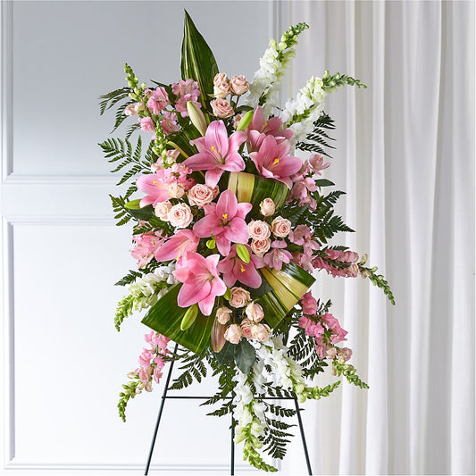 Elegant Embrace Standing Spray –  Holtschlag Florist, Quincy IL