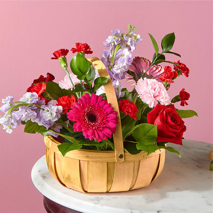 Pink Picnic Basket –  Holtschlag Florist, Quincy IL
