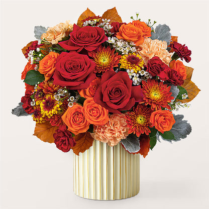 Merlot Bouquet with Ivory Vase –  Holtschlag Florist, Quincy IL