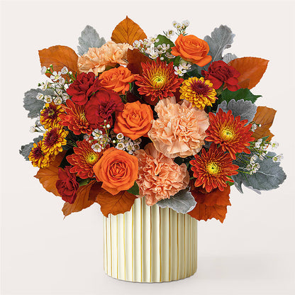 Merlot Bouquet with Ivory Vase –  Holtschlag Florist, Quincy IL