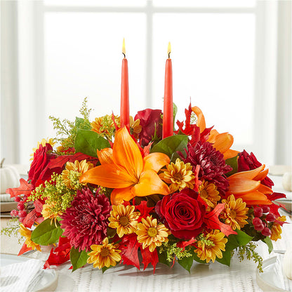 Autumn's Embrace Centerpiece –  Holtschlag Florist, Quincy IL