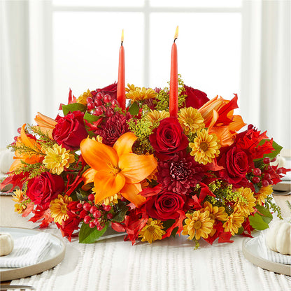 Autumn's Embrace Centerpiece –  Holtschlag Florist, Quincy IL