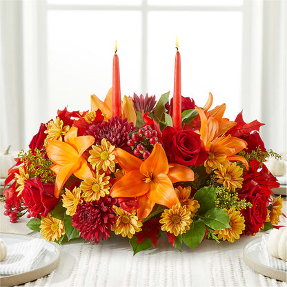 Autumn's Embrace Centerpiece –  Holtschlag Florist, Quincy IL